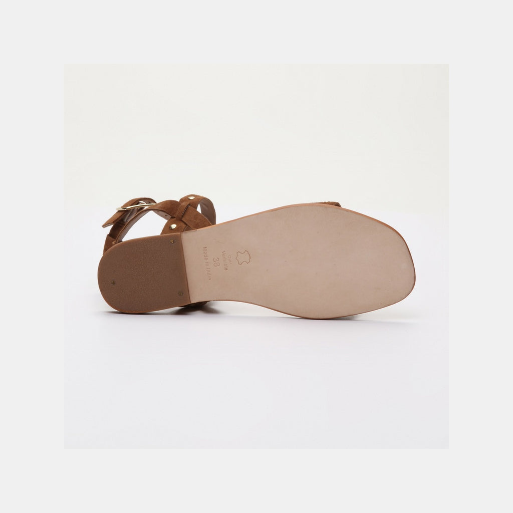 Sandales Plates Brielle Camel