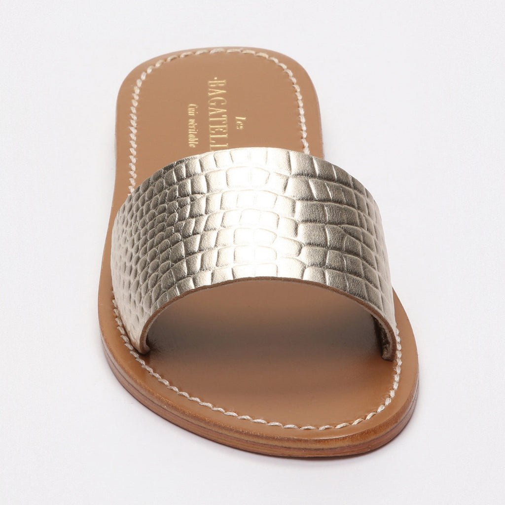 Sandales York - Croco Or Clair
