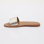 Sandales York - Croco Or Clair