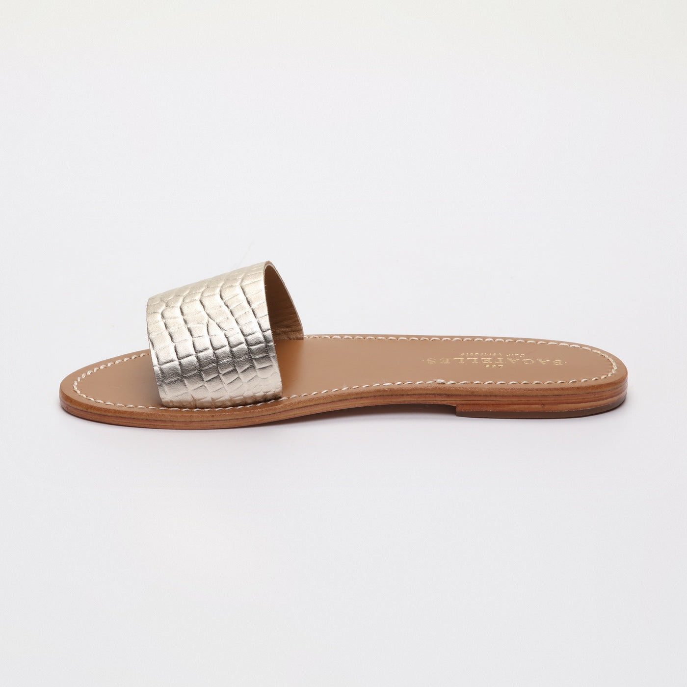 Sandales York - Croco Or Clair