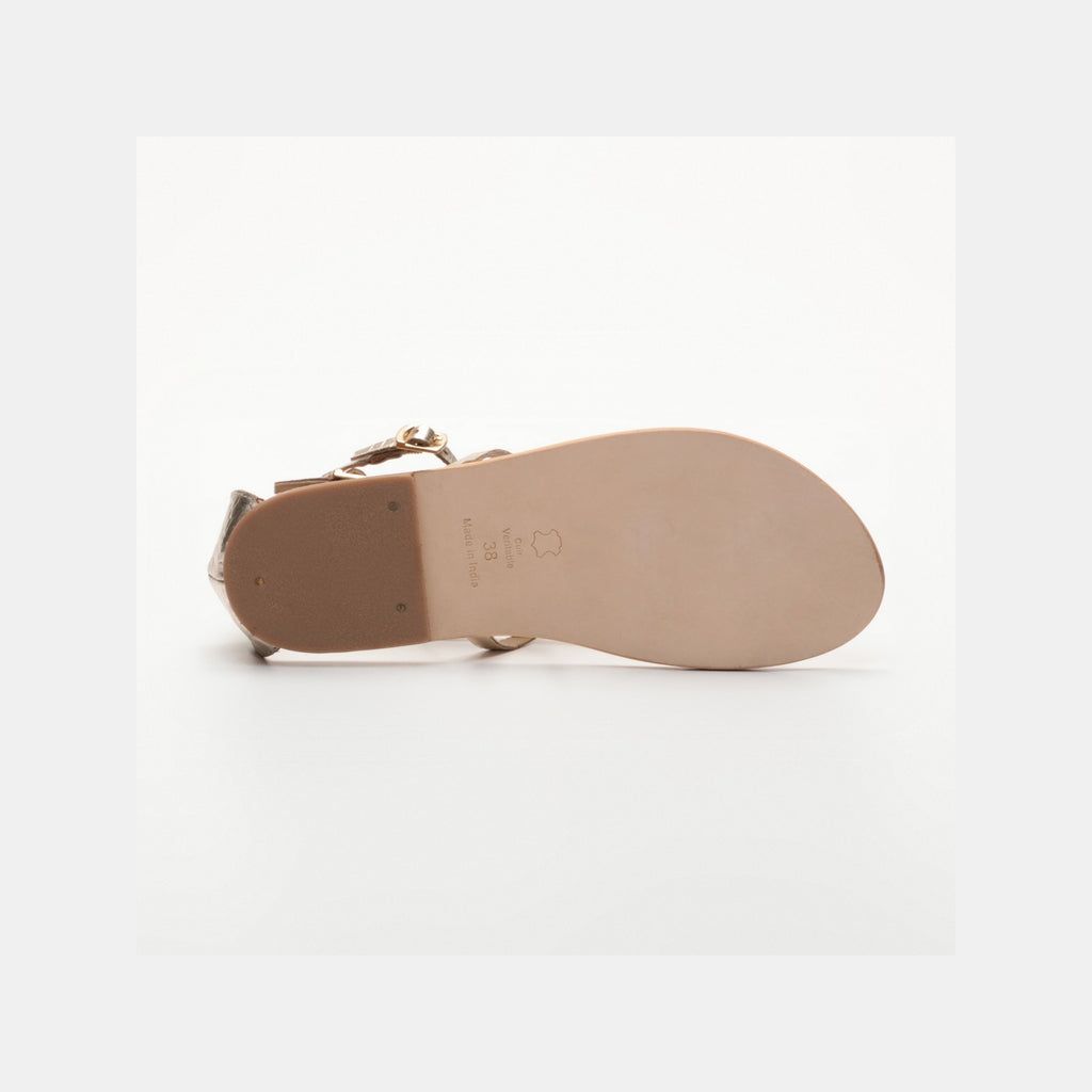 Sandales Entre-Doigts Mosholu - Lt Doré Croco