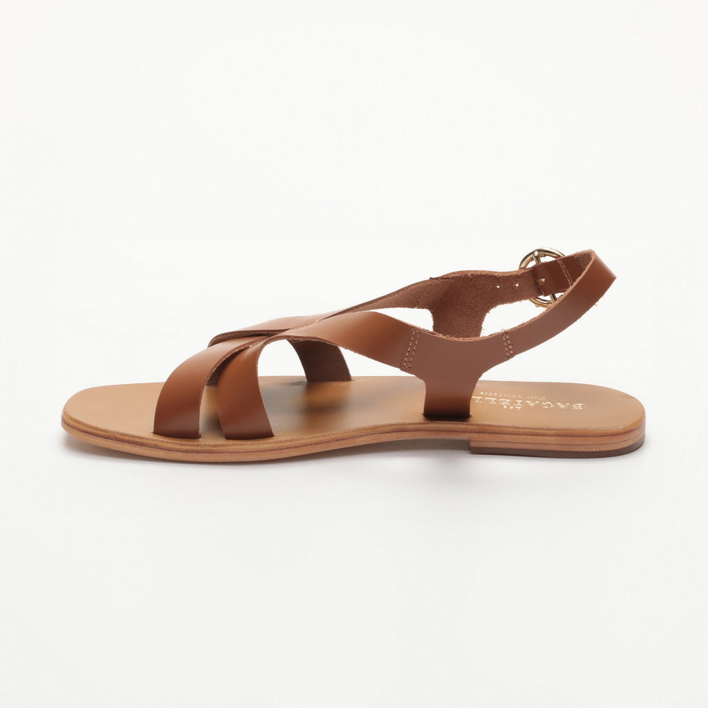 Sandales Plates Akhila Camel