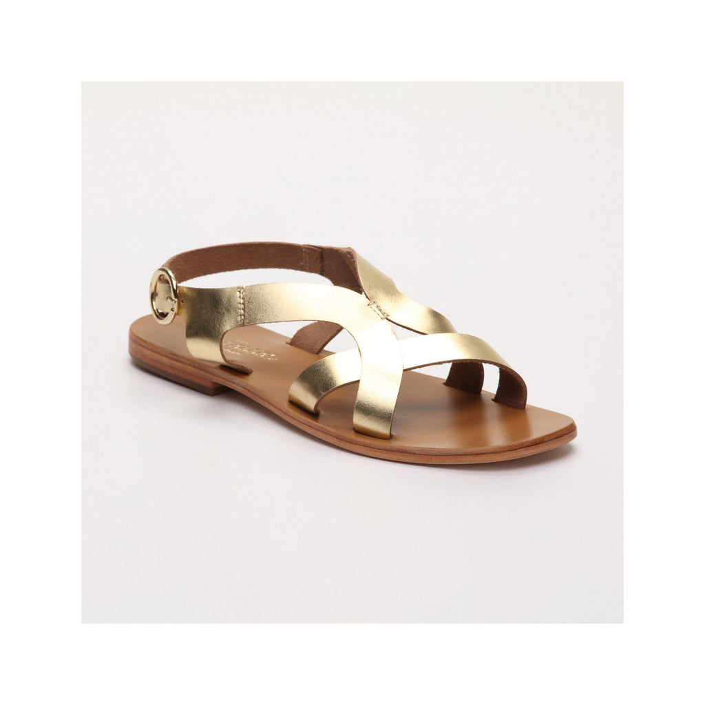 Sandales Plates Akhila Dark Gold