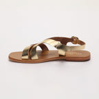 Sandales Plates Akhila Dark Gold