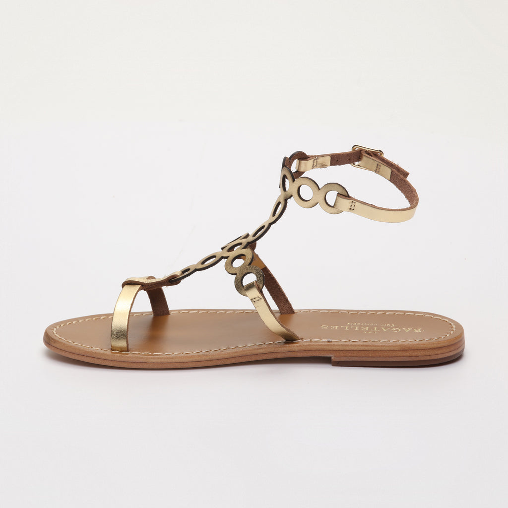 Sandales Plates Chaithvika Dark Gold