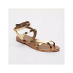 Sandales Plates Chandhini Dark Gold