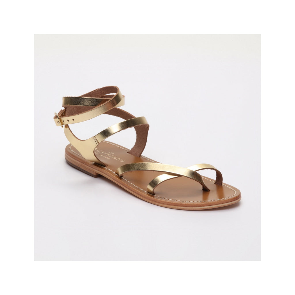 Sandales Plates Chandhini Dark Gold