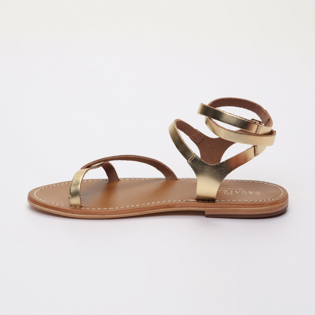 Sandales Plates Chandhini Dark Gold