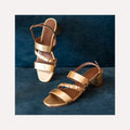 Sandales Plates Dezba Dark Gold