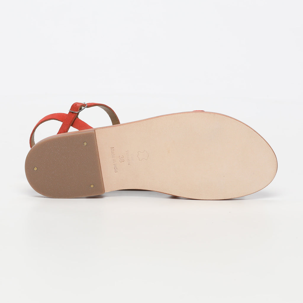 Sandales Plates Dia Orange