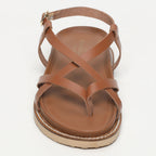 Sandales Plates Origone Camel