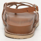 Sandales Plates Origone Camel