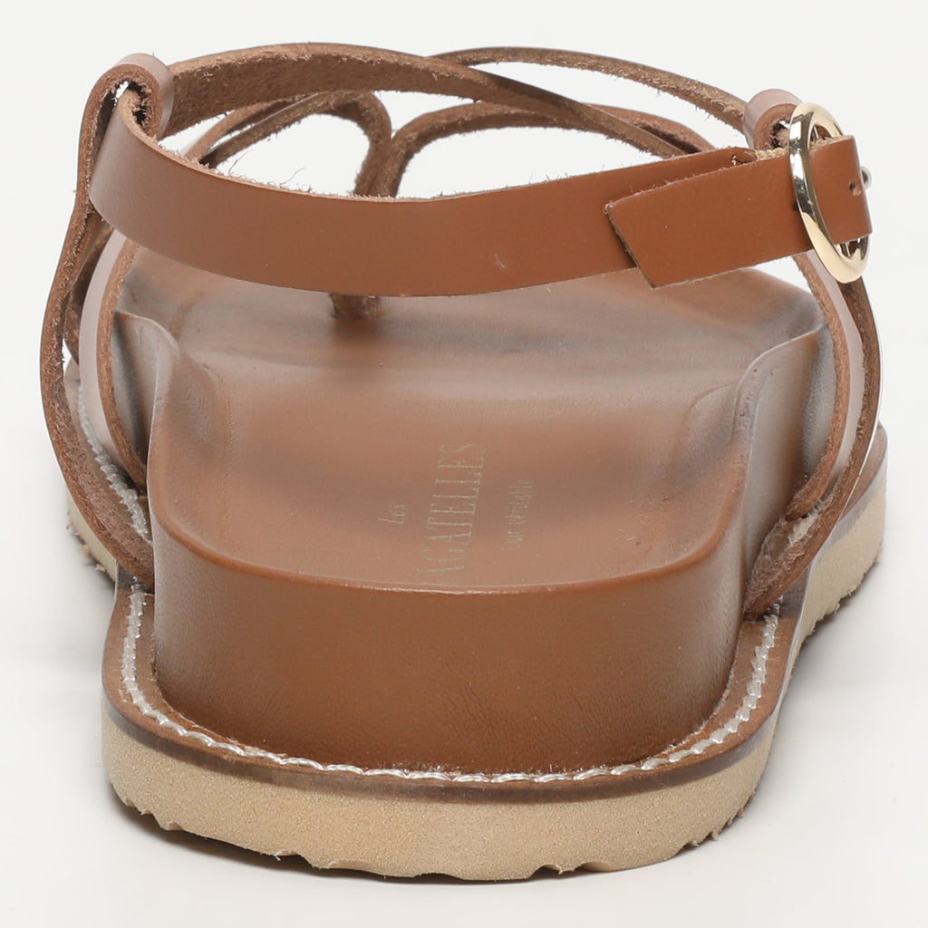 Sandales Plates Origone Camel