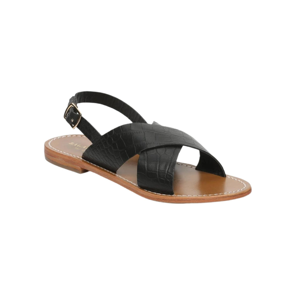 Sandales Acoyte - Black Croco