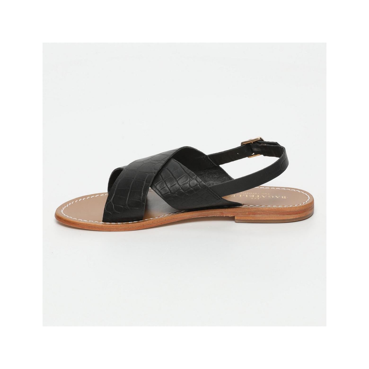 Sandales Acoyte - Black Croco