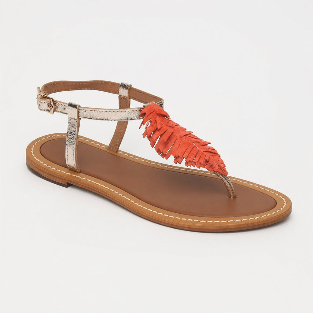 Sandales Exvara - Coral & Gold