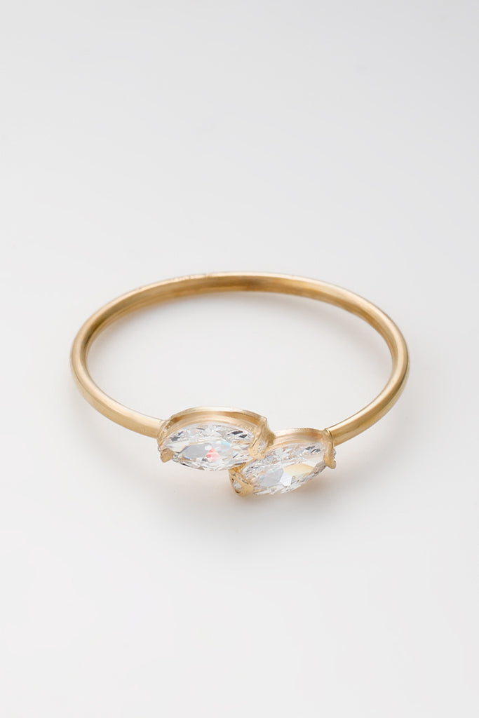 Bague "Fiona" - Or Jaune 375/1000 Et Zirconium