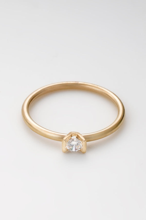Bague "Morgan" - Or Jaune 375/1000 Et Zirconium
