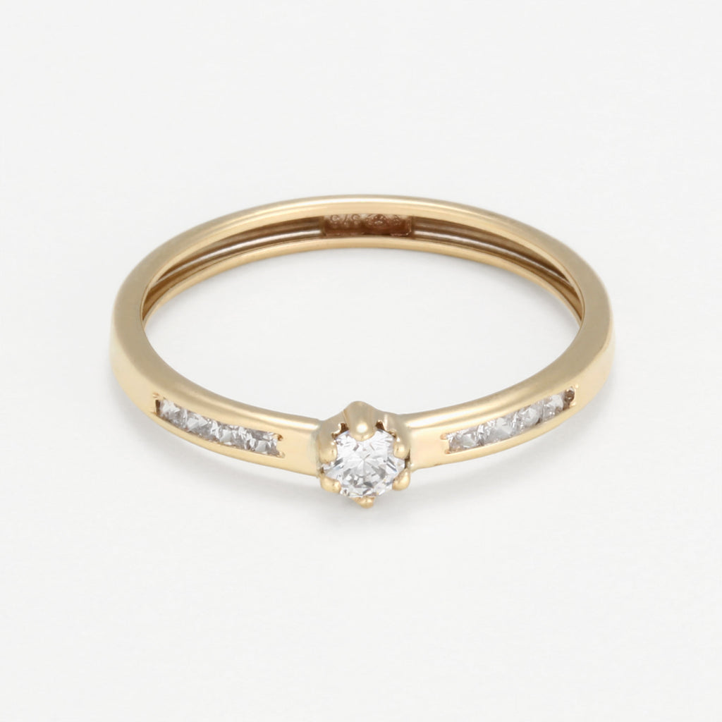 Bague "Lacey" - Or Jaune 375/1000 Et Zirconium