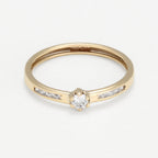 Bague "Lacey" - Or Jaune 375/1000 Et Zirconium