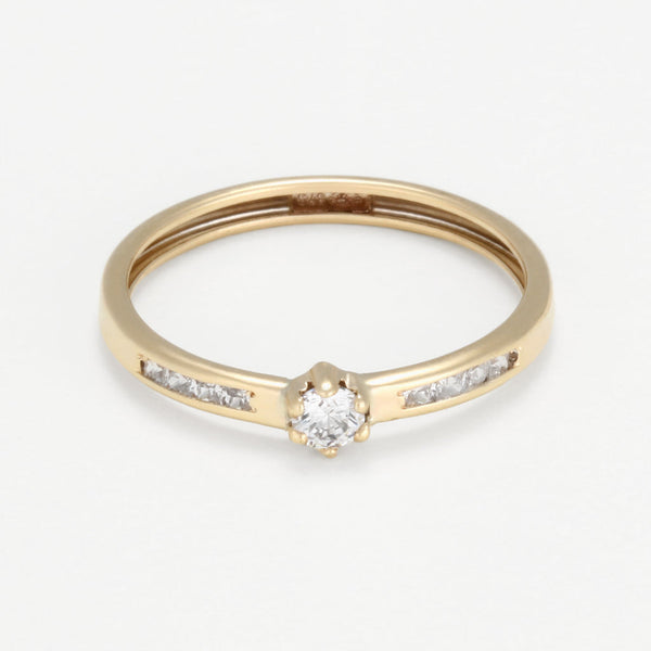 Bague "Lacey" - Or Jaune 375/1000 Et Zirconium