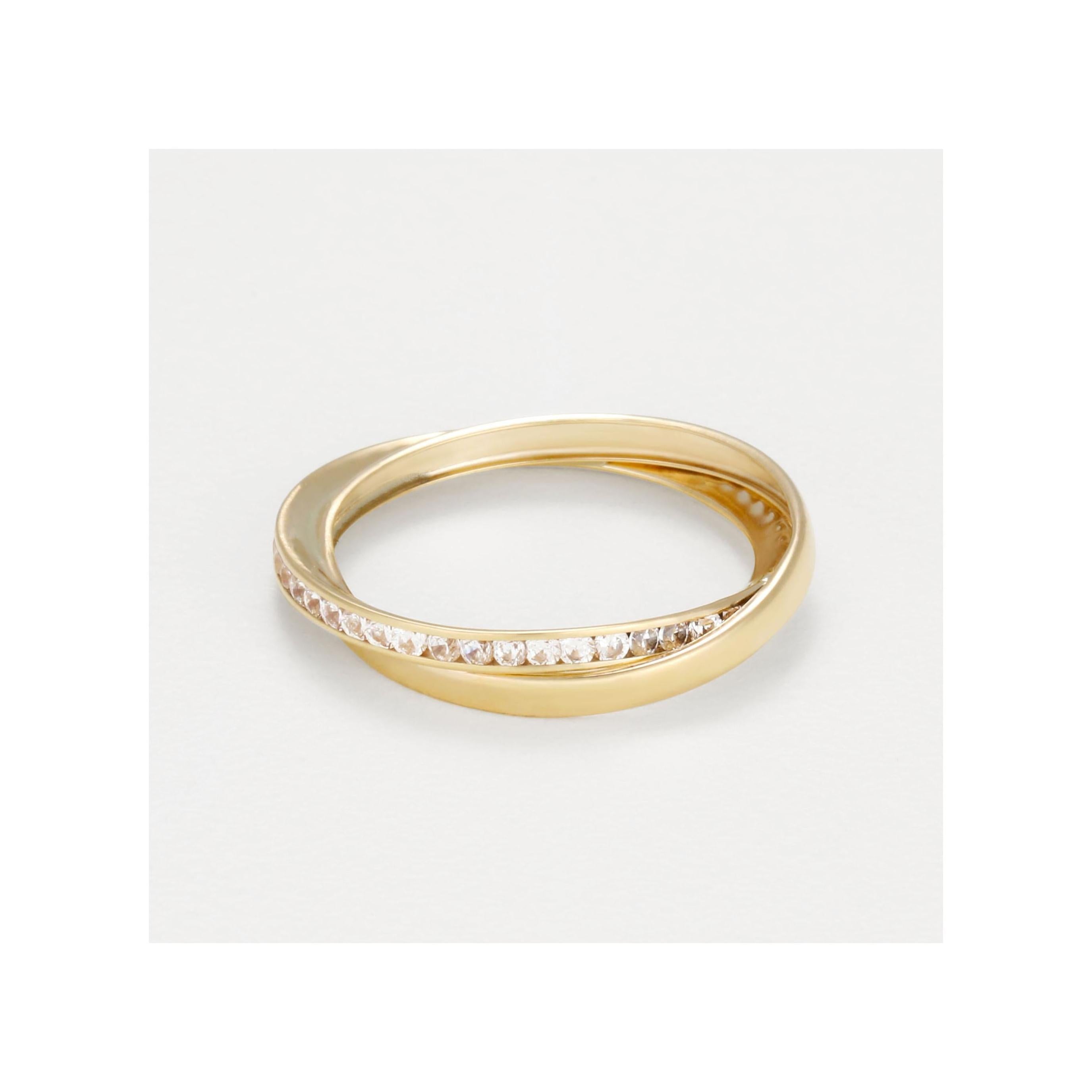Bague " Kylie" Or Jaune 375 / 1000 Et Zirconium