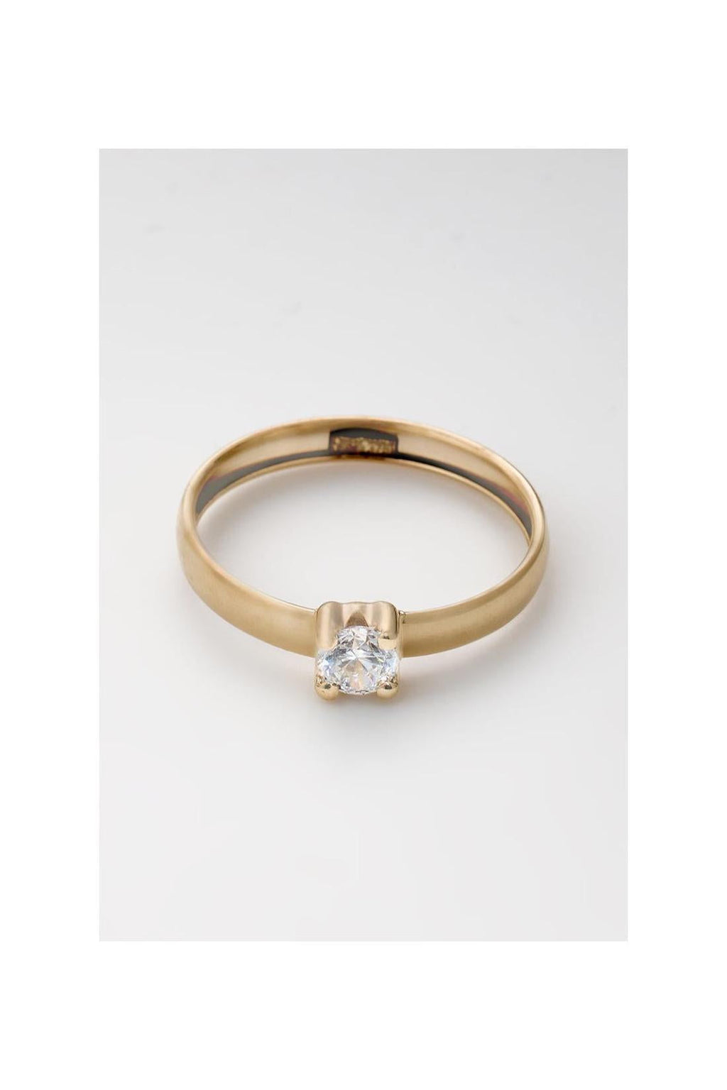Bague " Lucy" Or Jaune 375 / 1000 Et Zirconium