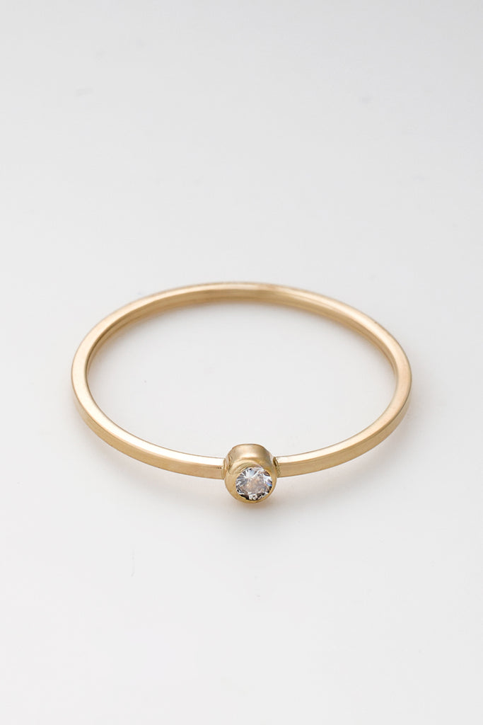 Bague "Eddey" - Or Jaune 375/1000 Et Zirconium