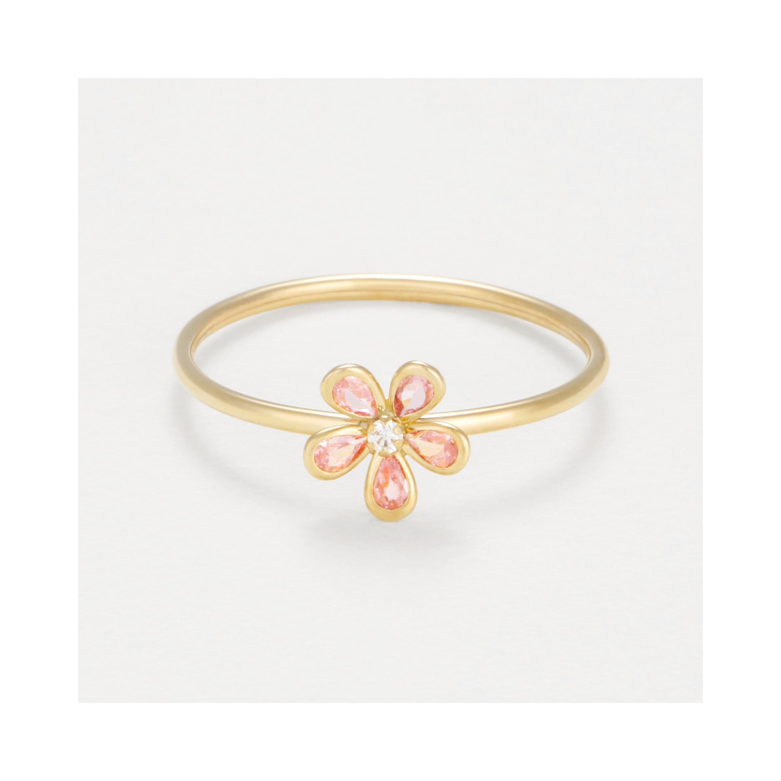 Bague " Reese" Or Jaune 375 / 1000 Et Zirconium
