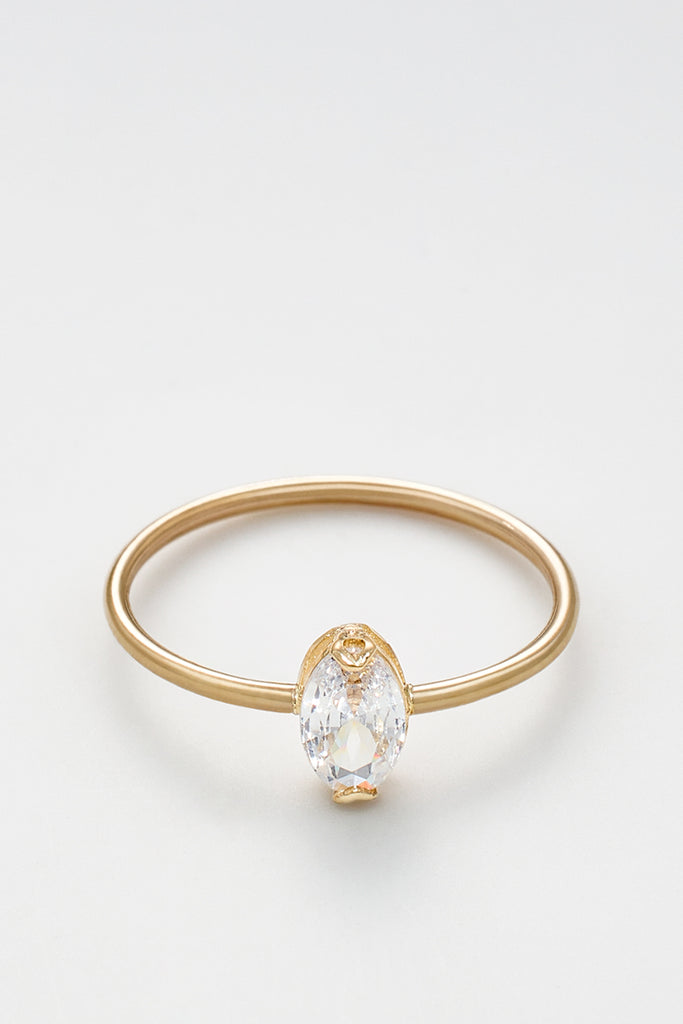Bague "Hailey" - Or Jaune 375/1000 Et Zirconium
