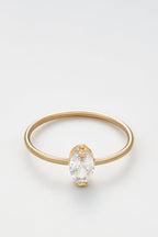 Bague "Hailey" - Or Jaune 375/1000 Et Zirconium