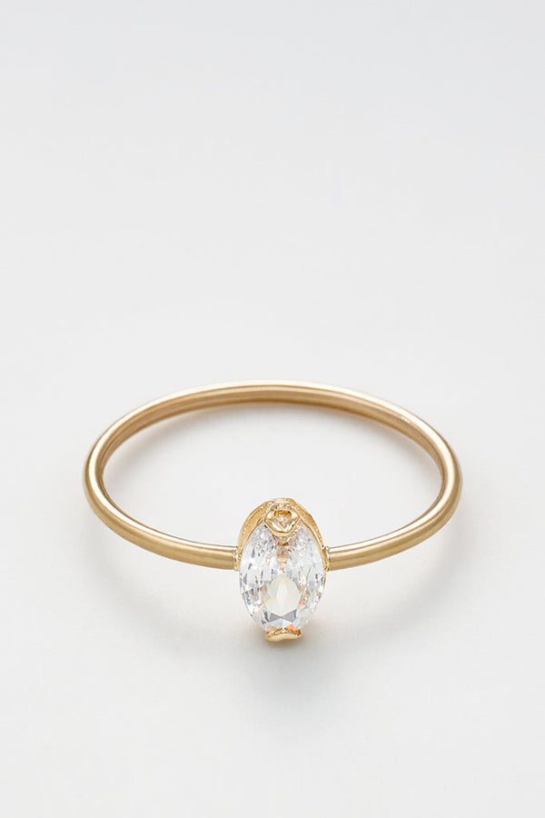 Bague "Hailey" - Or Jaune 375/1000 Et Zirconium