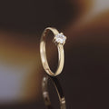 Bague "Her" Or Jaune 375/1000 Et Zirconium