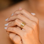 Bague "Fabio" Or Jaune 375/1000
