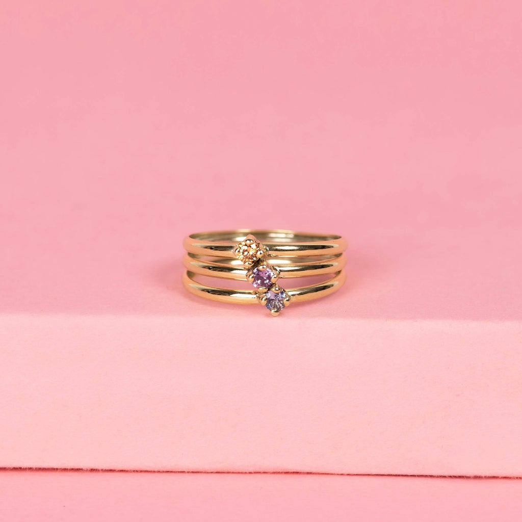 Bague "Abbie Colormix" - Or Jaune 375/1000 Et Zirconium
