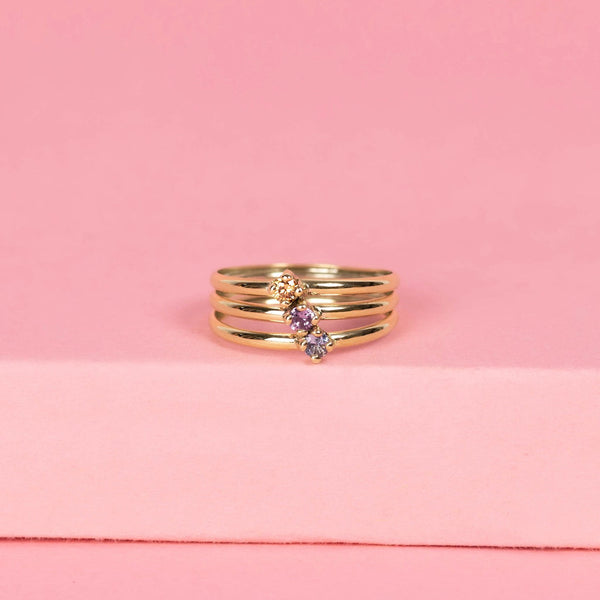 Bague "Abbie Colormix" - Or Jaune 375/1000 Et Zirconium