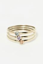 Bague "Abbie Colormix" - Or Jaune 375/1000 Et Zirconium
