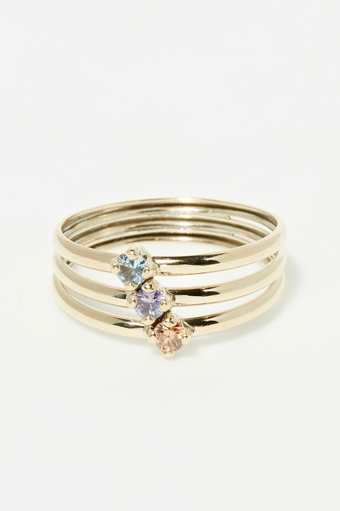 Bague "Abbie Colormix" - Or Jaune 375/1000 Et Zirconium