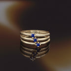 Bague " Abbie Zirconium Bleu " Or Jaune 375/1000 Et Zirconium