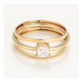 Bague "Sam " Or Jaune 375/1000 Et Zirconium