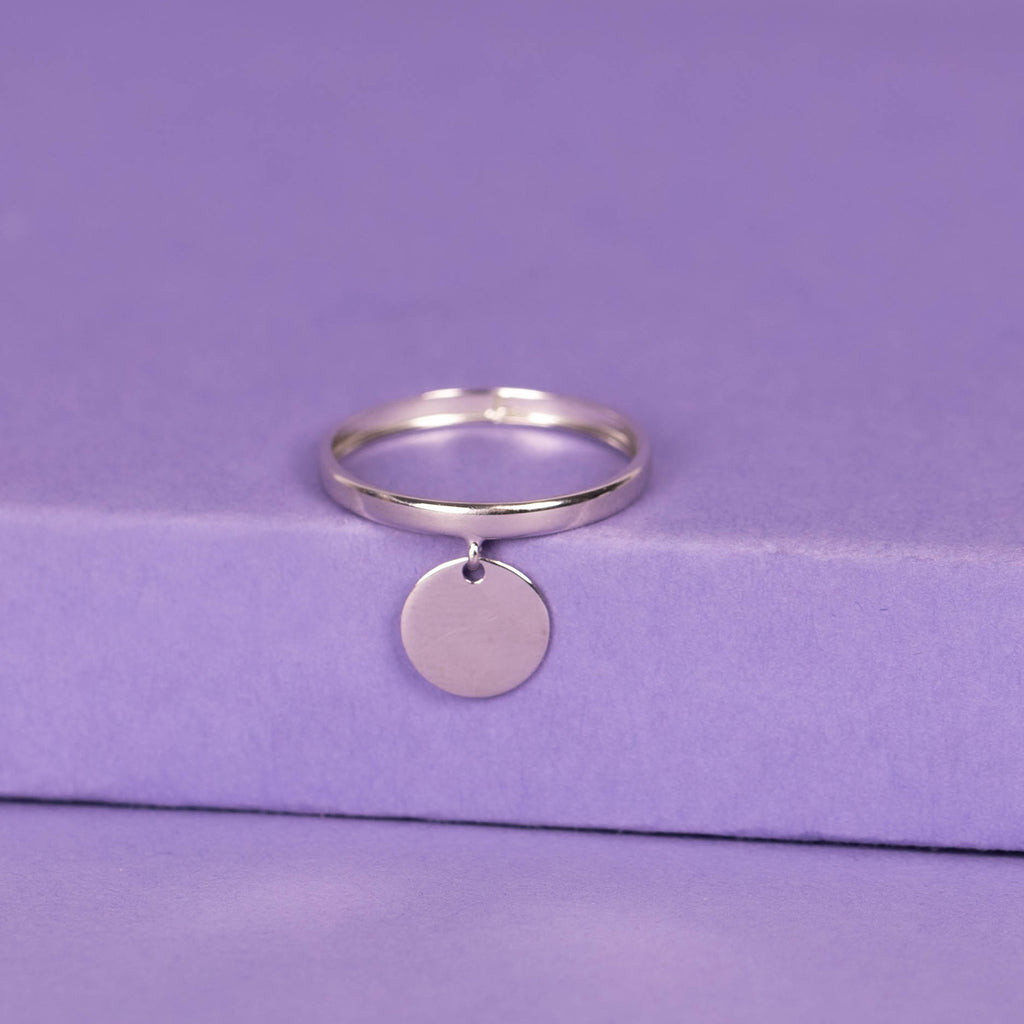 Bague"Médaillon" - Or Blanc 375/1000