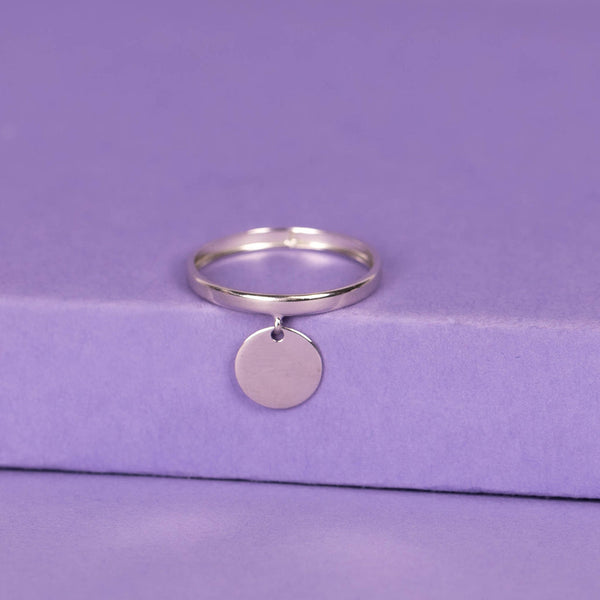 Bague"Médaillon" - Or Blanc 375/1000