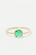 Bague "Scarlette Verte "Or Jaune 375/1000 Et Zirconium