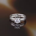 Bague "Brody" Or Blanc 375/1000 Et Zirconium