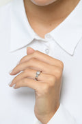 Bague "Brody" - Or Blanc 375/1000 Et Zirconium