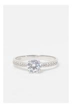 Bague "Amoureuse Brillante" Or Blanc 375/1000