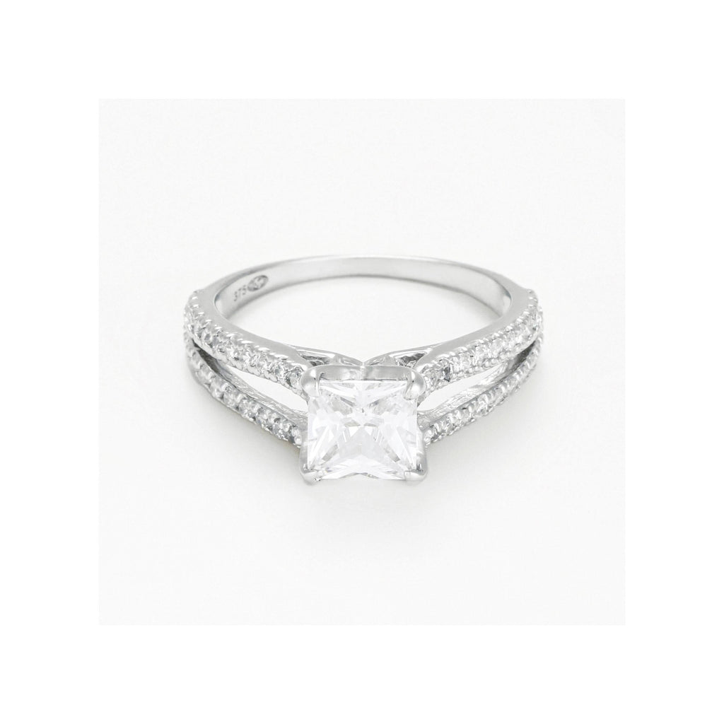 Bague "La Merveilleuse" Or Blanc 375/1000 Et Zirconium