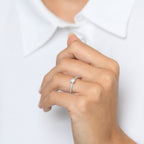 Bague "Destinée" - Or Blanc 375/1000 Et Zirconium