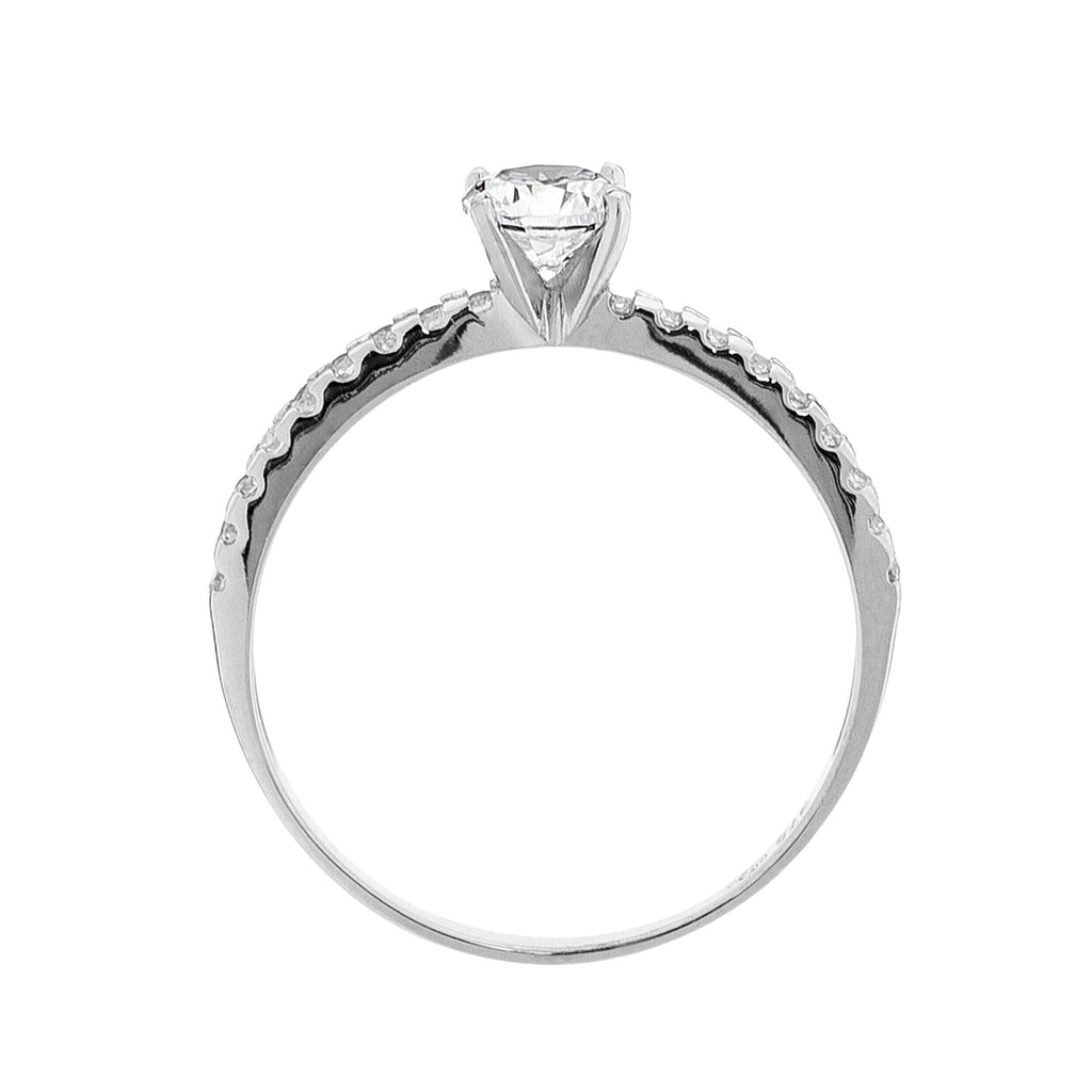 Bague "Destinée" - Or Blanc 375/1000 Et Zirconium