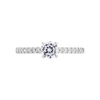 Bague "Destinée" - Or Blanc 375/1000 Et Zirconium